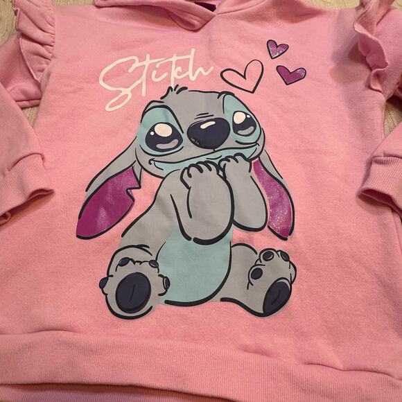 Stitch Hoodie Flutter Sleeve Detail sz 7-8 - Picture 2 of 6